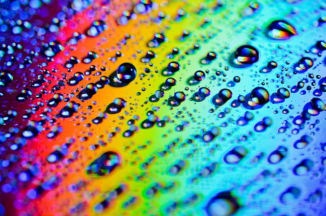 rainbow raindrops